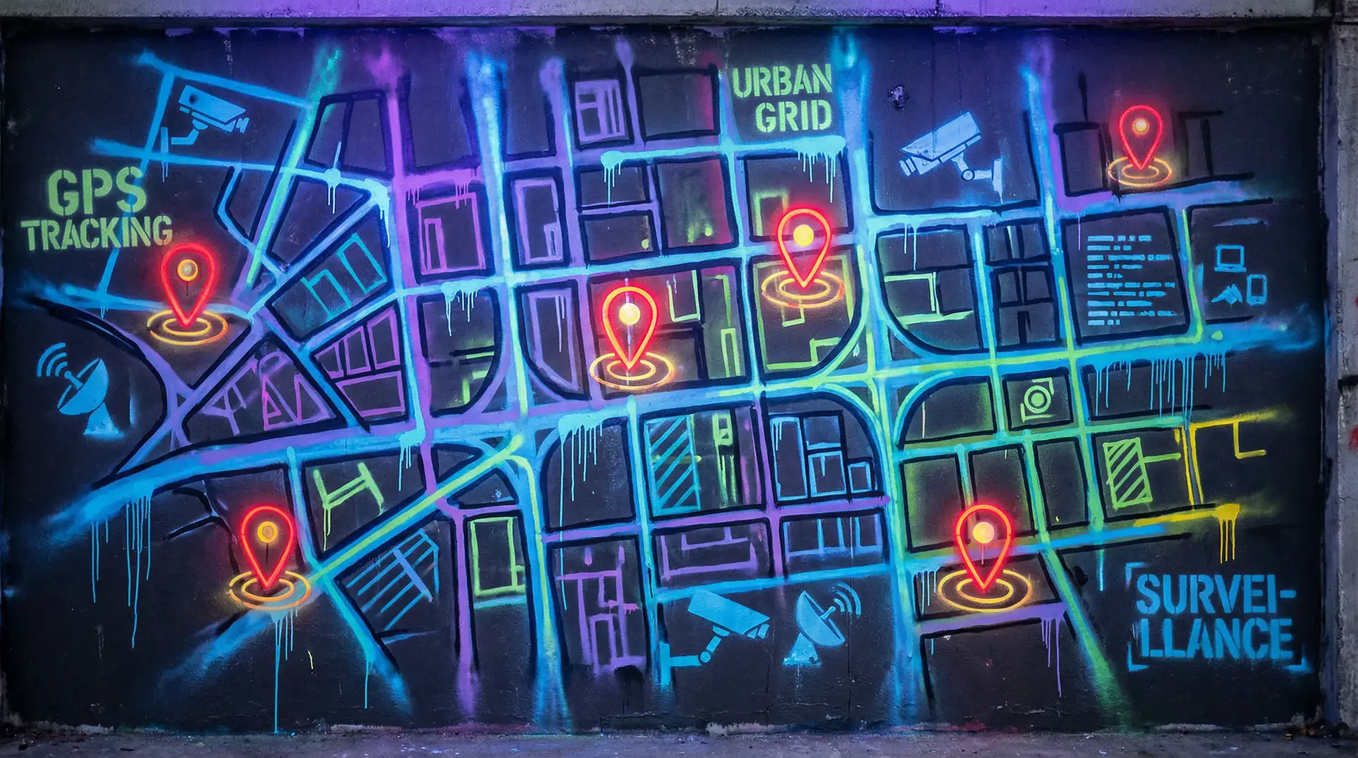 有匪电视剧在线观看全集 狗仔追踪地图 - 城市涂鸦风格